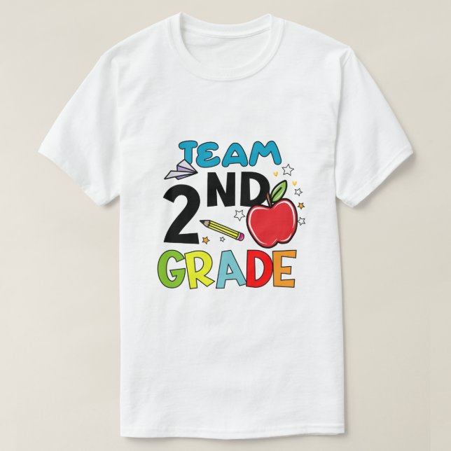 Zweiter Klasse Team Zweiter Platz Lehrer Geschenke T-Shirt (Design vorne)