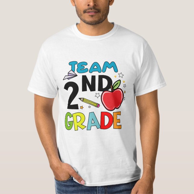 Zweiter Klasse Team Zweiter Platz Lehrer Geschenke T-Shirt (Vorderseite)