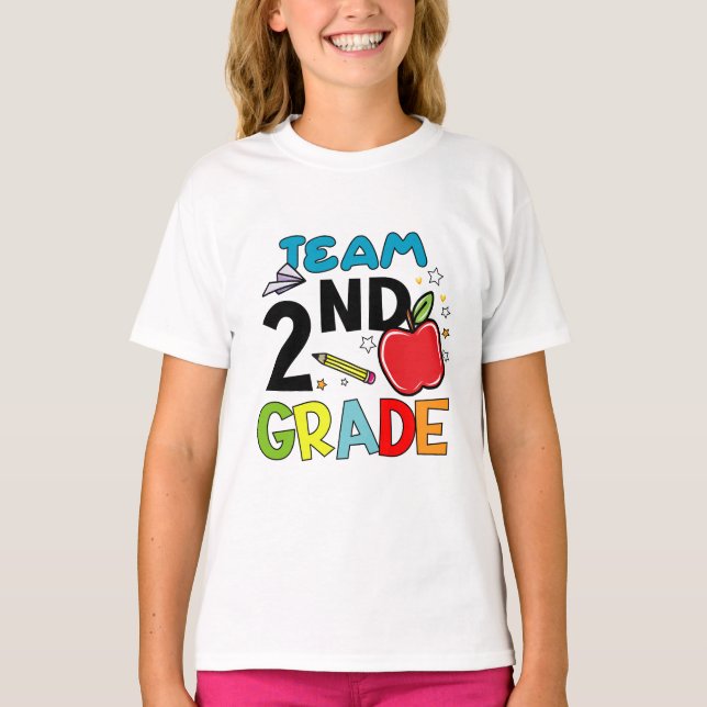 Zweiter Klasse Team Zweiter Platz Lehrer Geschenke T-Shirt (Vorderseite)