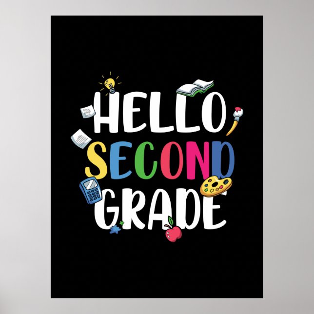 Zweiter Lehrer Hallo Zweiter Schulgang Poster (Vorne)
