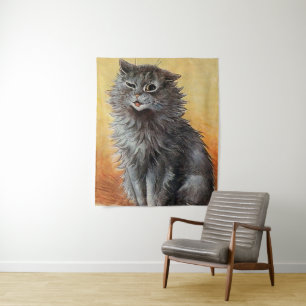 „Zweiter Preis bei der Katzenausstellung“ von Loui Wandteppich