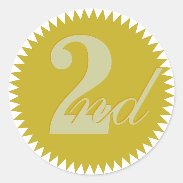 Zweiter Preis Golden Siegel Stickers (Vorderseite)