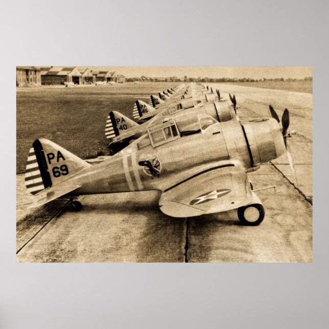 Zweiter Weltkrieg Kämpfer Flugzeug Severski P-35 Poster (Vorne)