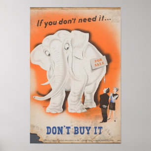 Zweiter Weltkrieg Rationen Vintage Poster