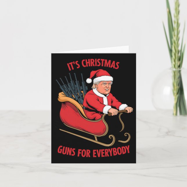 Zweiter Zusatzartikel Trump als Weihnachten Karte (Vorderseite)