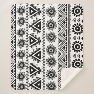 Zweites ethnisches, nahtloses Stammesmuster. Sherpadecke