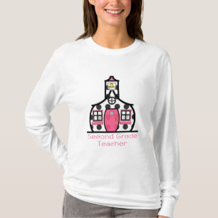 Zweites Grad-Lehrer-Tupfen-Schulhaus T-Shirt