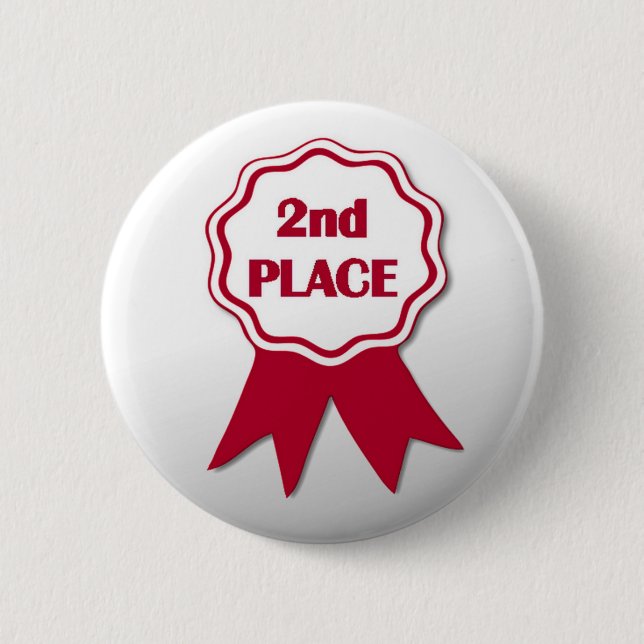 Zweites Platz-Preis-Knopf-Button Button (Vorderseite)