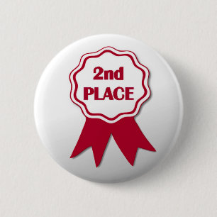 Zweites Platz-Preis-Knopf-Button Button