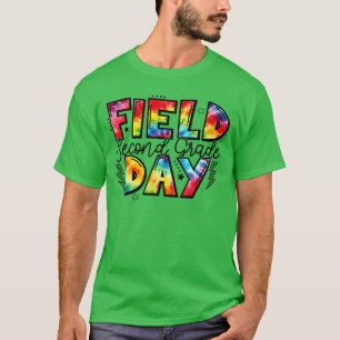 Zweitklassiger Spaßtag-Tie-Dye-Schüler-Tee T-Shirt