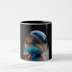 Zweitönige Tasse, 11oz (Marmor-9) Zweifarbige Tasse