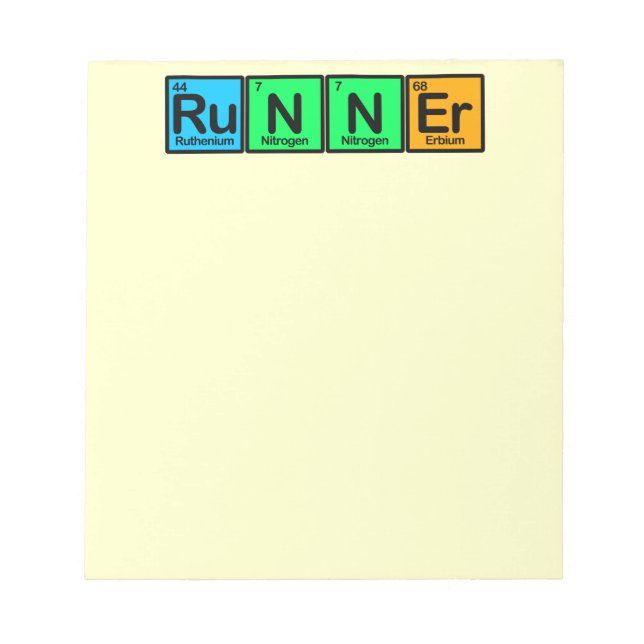 Zweitplatzierter Notizblock (Vorderseite)