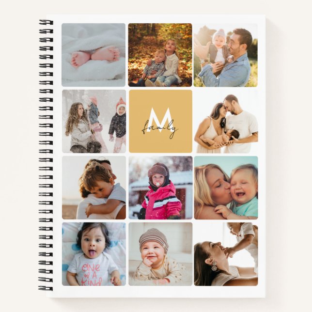 Zweiundzwanzig einfache Monogramm-Familie für Foto Notizbuch (Vorderseite)