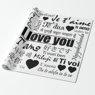 Zweiundzwanzig Möglichkeiten, i-Liebe zu sagen Si Geschenkpapier