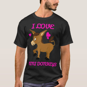 Zwerg Esel Mini Esel Haustier Esel Ich Liebe Min T-Shirt