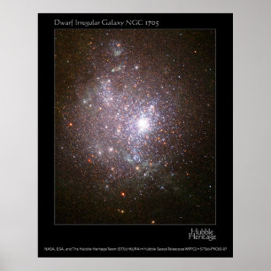 Zwerg Galaxy NGC 1705 Hubble Telescope Poster