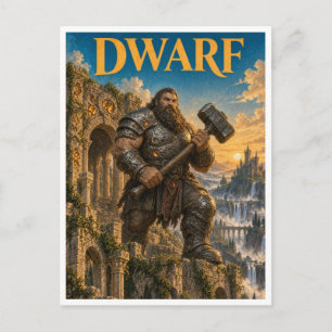 Zwerg, Gothic Fantasy Monster Postkarte