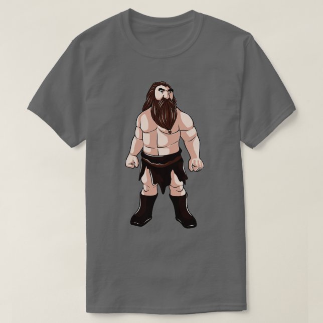 Zwerg mit Bärenzwergen Zwergkrieger T-Shirt (Design vorne)