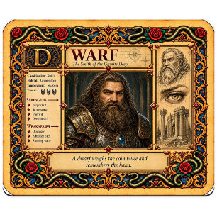Zwerg, mittelalterliche Bestiarien-Kunst Mousepad