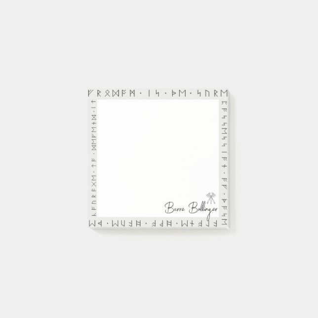 Zwerg rundet Dungeons und Drachen nach dem Ende Post-it Klebezettel (Vorderseite)