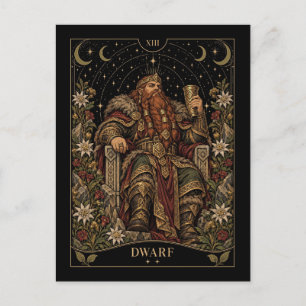 Zwerg, Sternen-Tarot-Kunst Postkarte