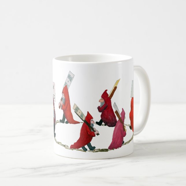 Zwerge im Streik Kaffeetasse (VorderseiteRechts)