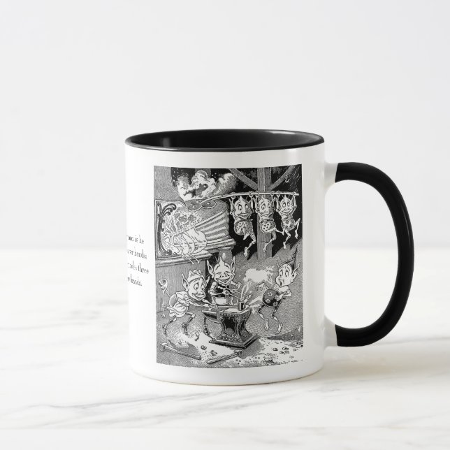 Zwergen-Schmied an der Esse Tasse (Rechts)
