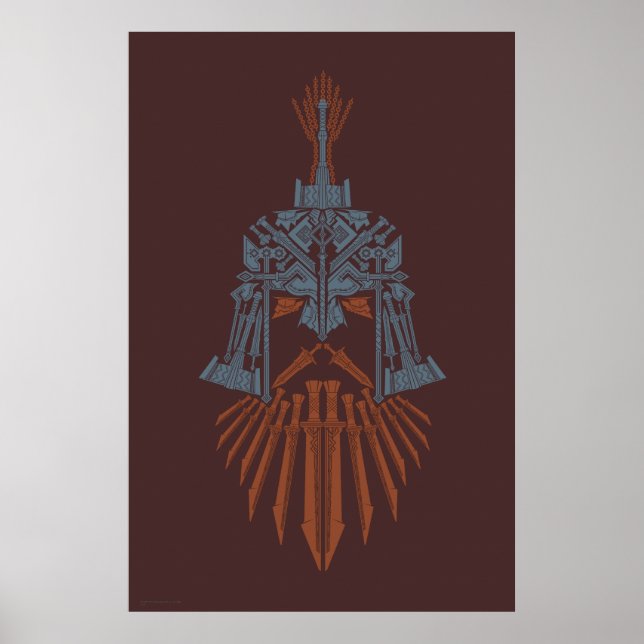Zwergenwaffenhelm-Symbol Poster (Vorne)