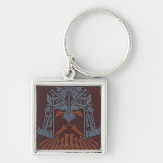 Zwergenwaffenhelm-Symbol Schlüsselanhänger (Vorne)