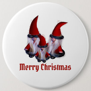 Zwergfamilie Weihnachten Button