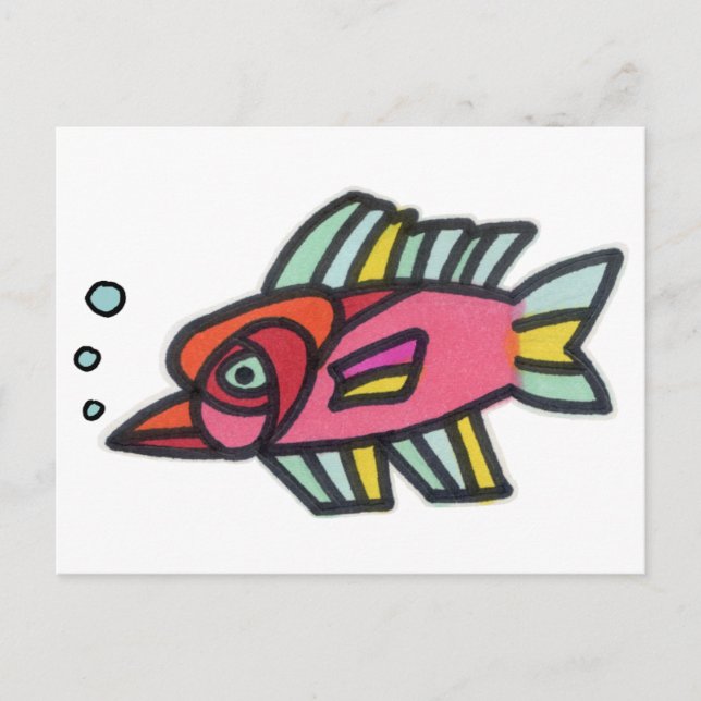 Zwergfisch Postkarte (Vorderseite)