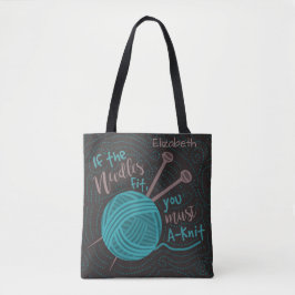 Zwerggarne| Name der Knitter hinzufügen Tasche