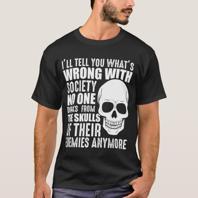 Zwergische Sarkastische Falsche Gesellschaft Schäd T-Shirt (Vorderseite)