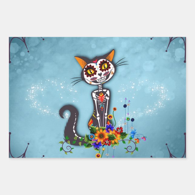 Zwergkatze Geschenkpapier Set (Vorderseite)