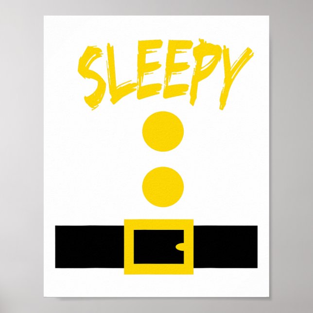 Zwergkostüm - Fun Halloween-Geschenk Idee - Schlaf Poster (Vorne)