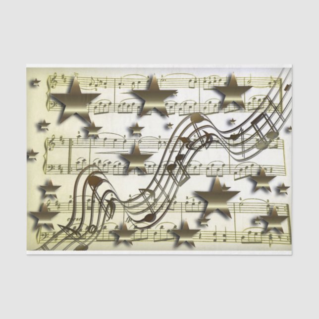 Zwergpapier, Weißstern-Musiknote Seidenpapier (Vorderseite)
