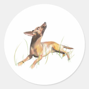 Zwergpinscher Aufkleber Etikett