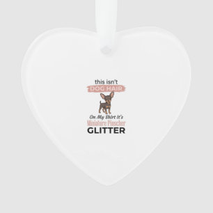 Zwergpinscher Glitter Lustiges Hund-Shirt Design_ Ornament