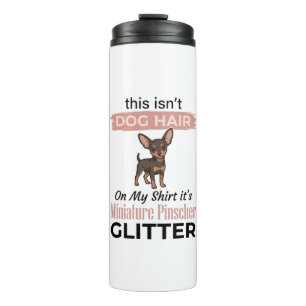 Zwergpinscher Glitter Lustiges Hund-Shirt Design_ Thermosbecher