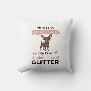 Zwergpinscher Glitter Lustiges Hundeshirt Design_ Kissen