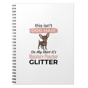 Zwergpinscher Glitter Lustiges Hundeshirt Design_ Notizblock