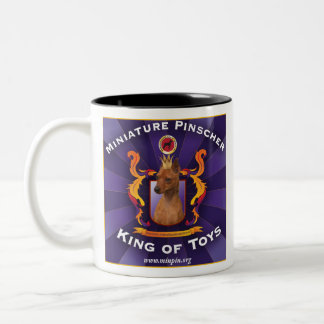 Zwergpinscher, König der Spielwaren Zweifarbige Tasse