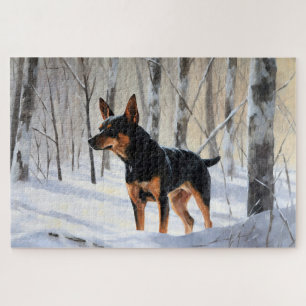 Zwergpinscher Lass es schneien Weihnachten