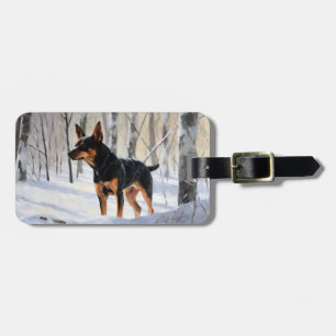 Zwergpinscher Lass es schneien Weihnachten Gepäckanhänger