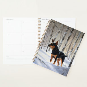 Zwergpinscher Lass es schneien Weihnachten Planer