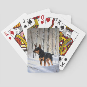 Zwergpinscher Lass es schneien Weihnachten Spielkarten