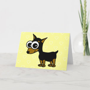 Zwergpinscher-leere Gruß-Karte Karte