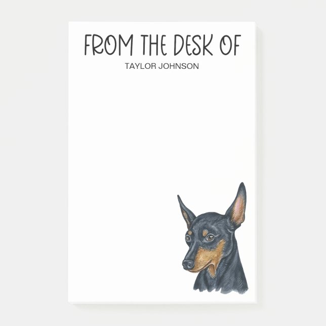 Zwergpinscher Liebhaber Post-it Klebezettel (Vorderseite)