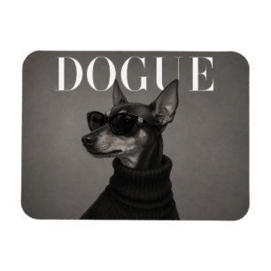 Zwergpinscher Luxus Mode Hund Portrait Fle Magnet