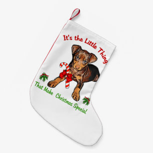 Zwergpinscher-Weihnachten Kleiner Weihnachtsstrumpf